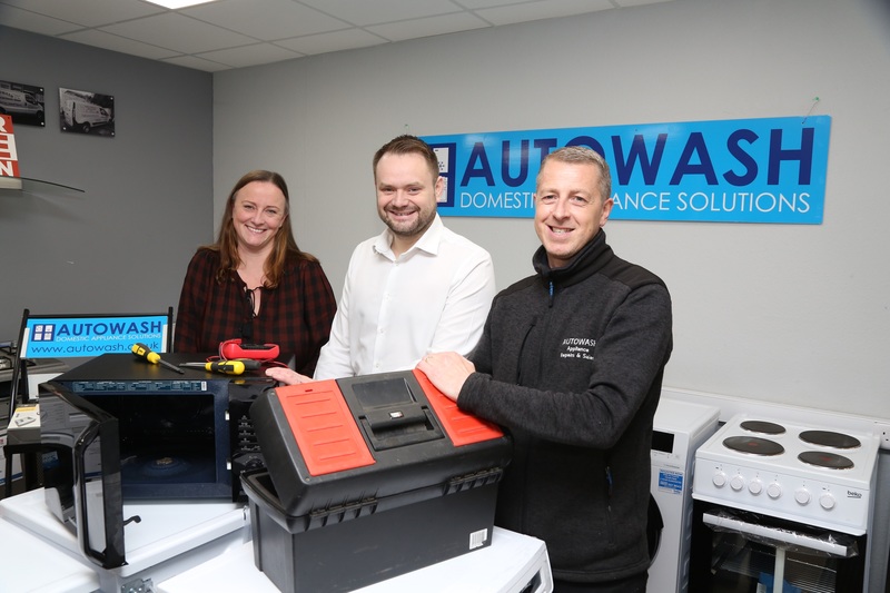 Left to right – Helen Hockney (Autowash), Scott Pallister (Pacifica Group) and Tom May (Autowash)