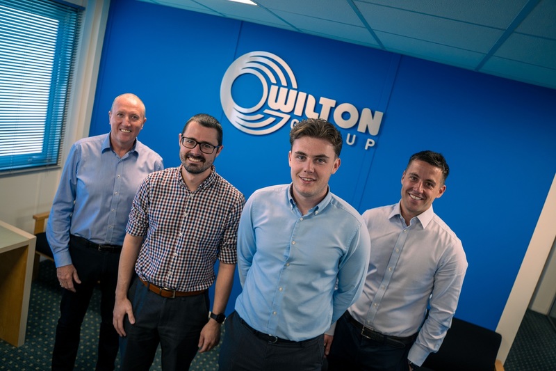 Wilton CEO, Bill Scott OBE DL, Ethan Downes, David Murdoch and Michael Jorgenson, Head of Projects at Wilton Engineering