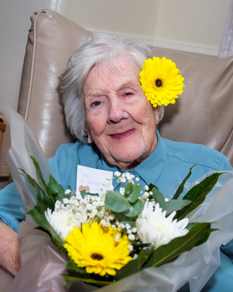 Nancy Flanagan MBE on her 95th Birthday