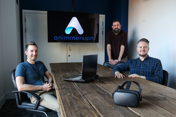 (L-R) Nick Ruddock, 3D Realtime Lead; Samuel Harrison, Managing Director; and Andy McAdam, 3D Animation Team Lead