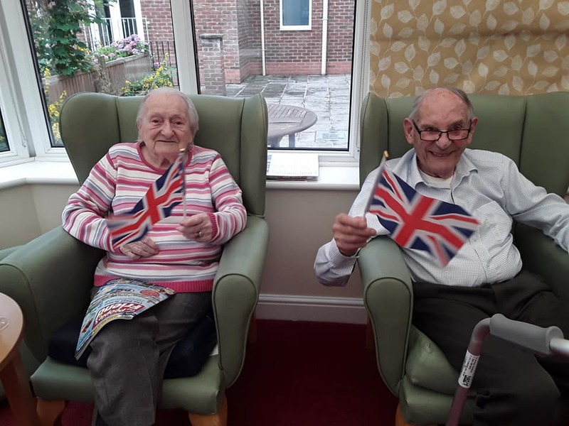 Residents enjoying the Proms party