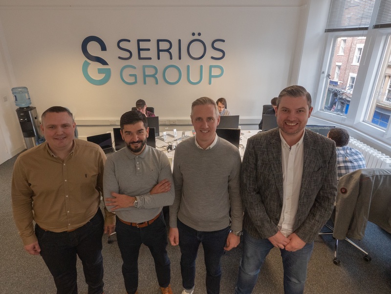 L-R: Founding directors David Milnes, Antonio Nigrelli, Paul Davison, and Lee Rorison in Seriös Group’s Dean Street offices