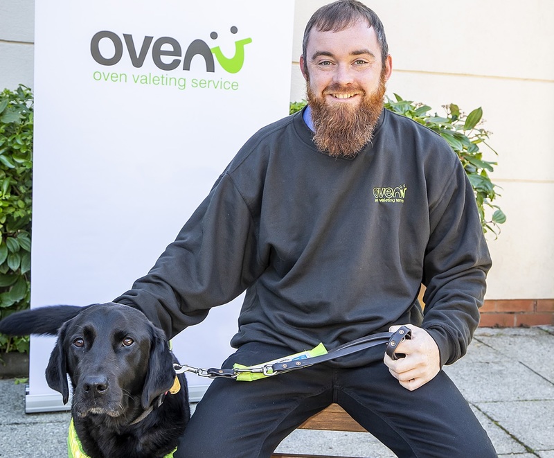 Tom Mungall of Ovenu South Oxon with guide dog Yoko