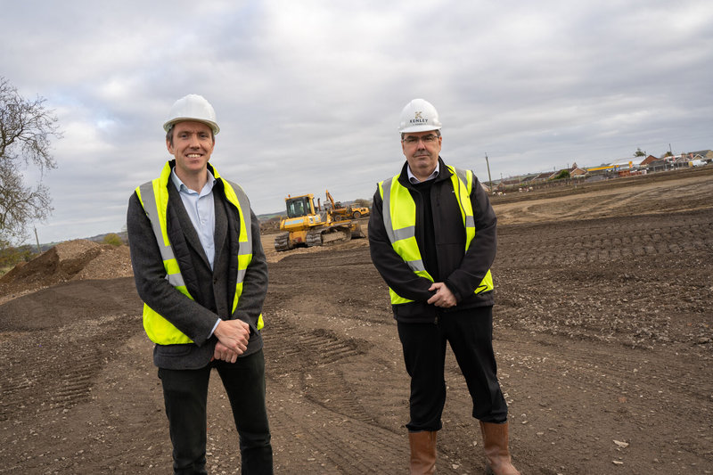 Brendan O’Grady (left) and David Robinson (right) on the site in Etherley Dene