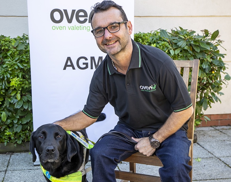 Dave Manning of Ovenu Bristol East with guide dog Yoko