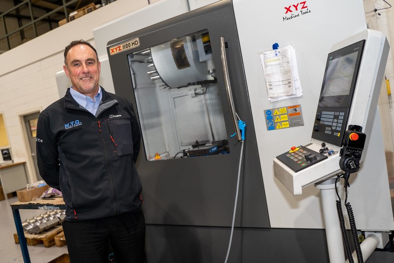 Mike Hutchinson with the new XYZ three-axis CNC milling machine
