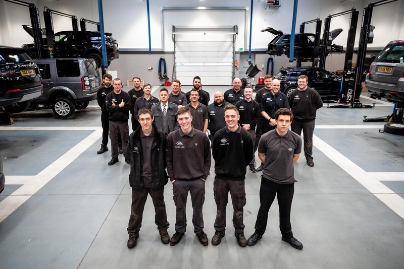 The service team at Vertu Jaguar Land Rover Chesterfield