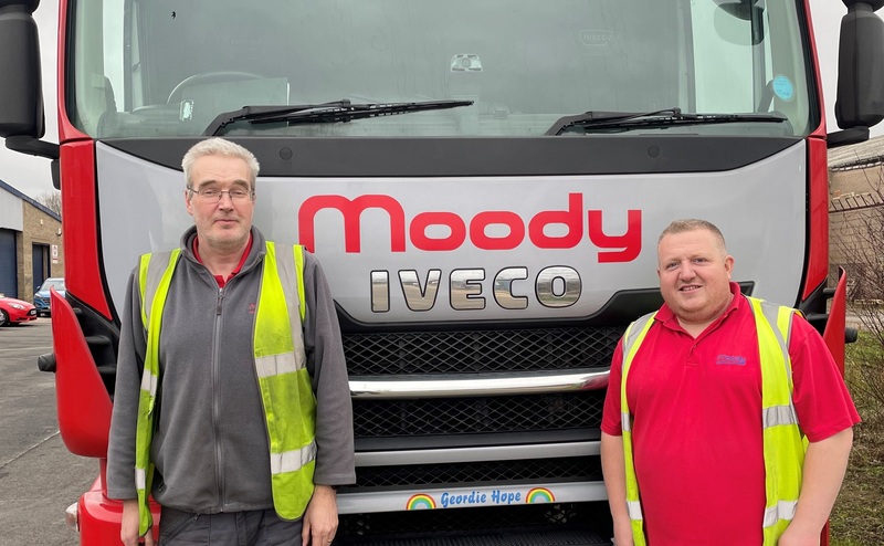 L-R: Michael Weightman and Ray Armstrong have now gained their Class 1 licences since switching careers to join Moody Logistics
