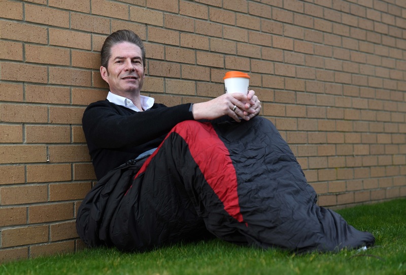Pacifica Group CEO Kevin Brown prepares for the CEO Sleepout