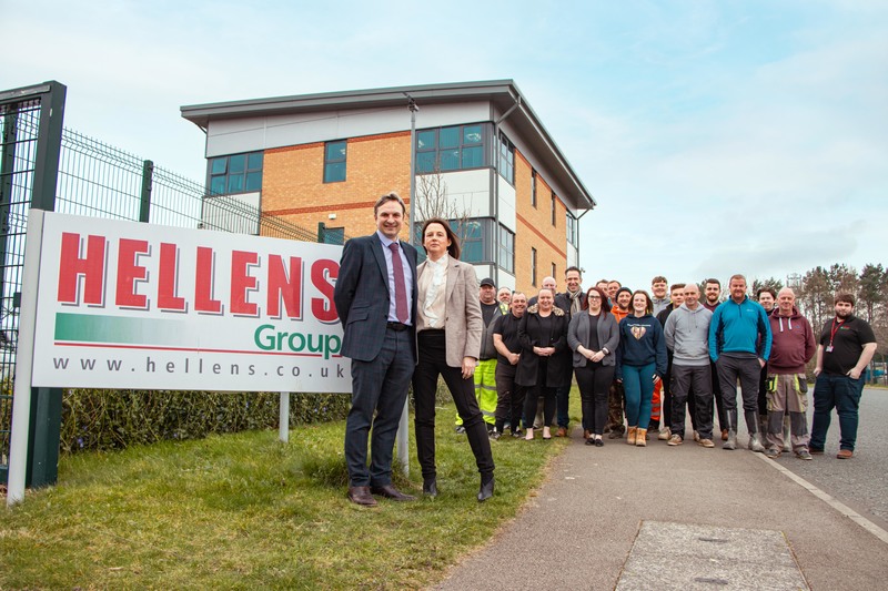 Gavin Cordwell-Smith and Kate Hellens with the team at Hellens Group