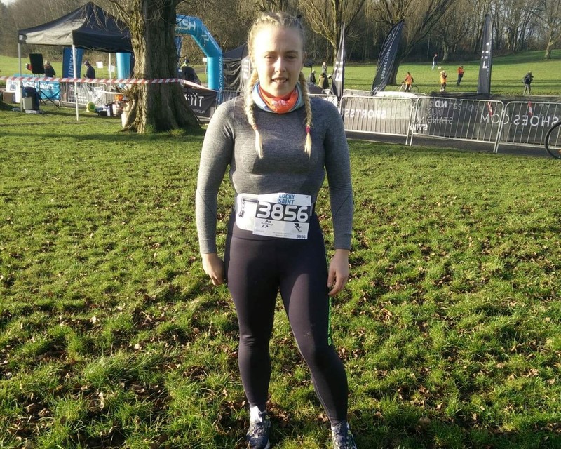 Nicole Jenkins, who has worked at the Atherton-based Chanters Care Home since 2018, braved very high winds to take part in the organised run at Heaton Park.
