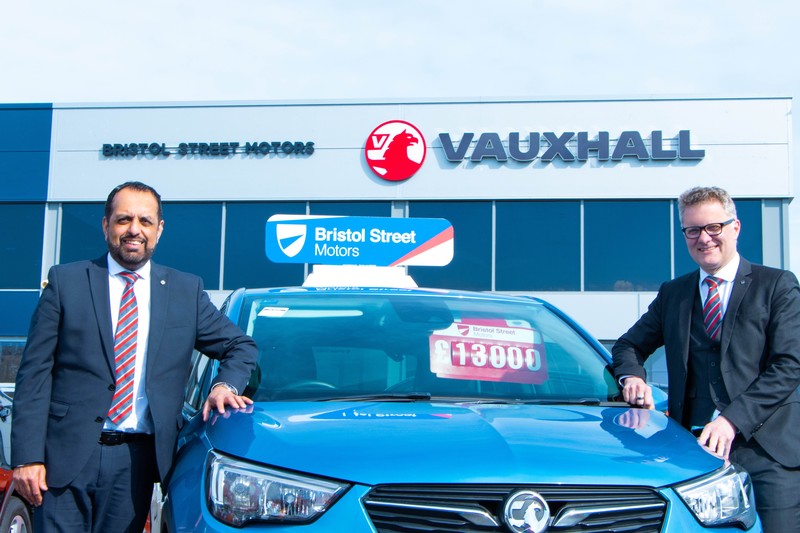 Jass Singh with Robert Forrester, Chief Executive at Bristol Street Motors
