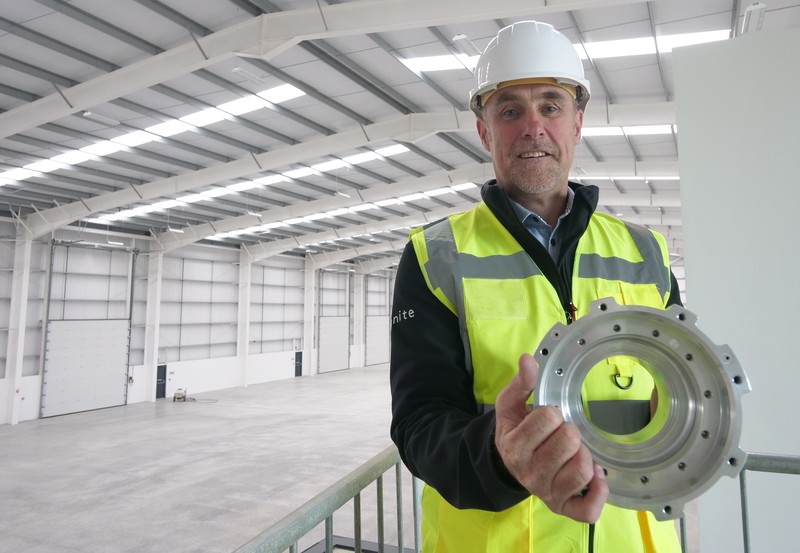 Mike Hutchinson, managing director, inside the new premises, which will produce precision engineered products