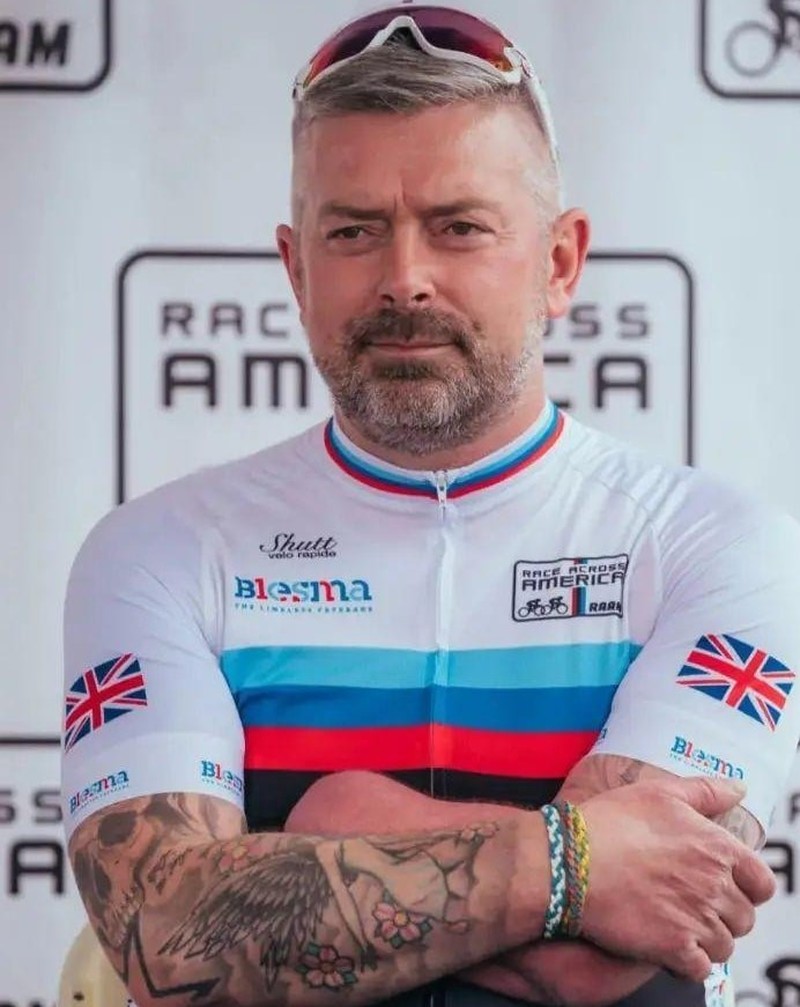 William Atkinson-Browning pictured in California during the preparations for RAAM