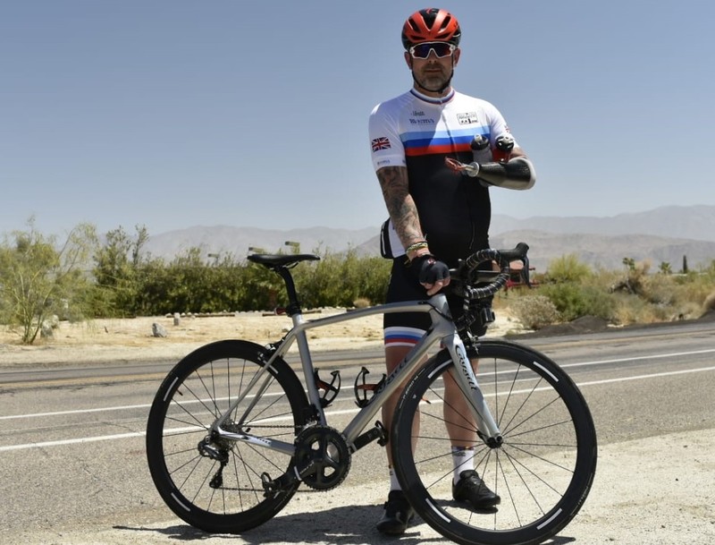 William Atkinson-Browning pictured in California during the preparations for RAAM