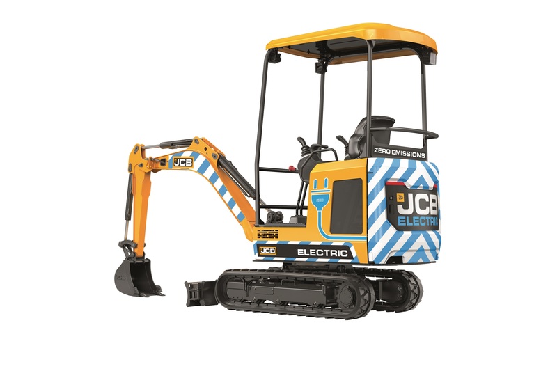 JCB Mini Excavator featuring Hyperdrive Battery System