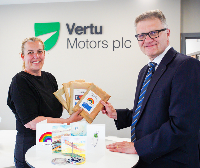 L - R: Joanne O'Connor, director of Junction 42 with Robert Forrester, Chief Executive of Vertu Motors plc