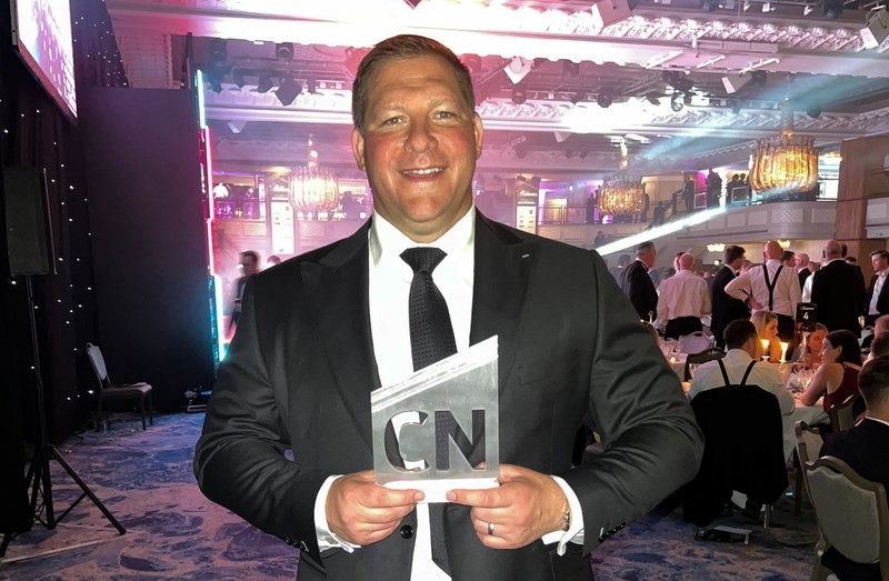 GMI Construction Group PLC CEO Lee Powell with the CN Award