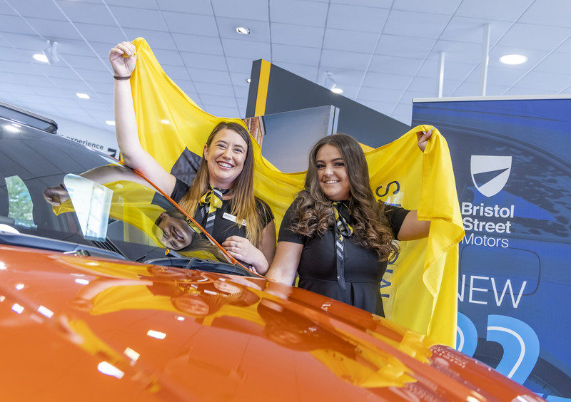 Sophie Smart and Cora Sellers, sales executives at Bristol Street Motors Bradford Nissan and Renault