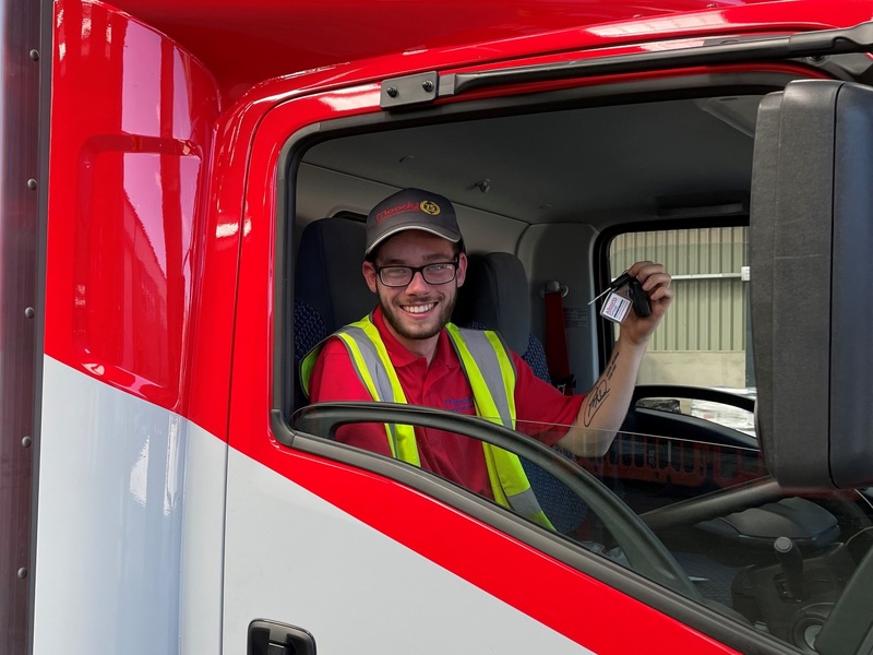 Alex Elrod has gained his Class 2 LGV licence