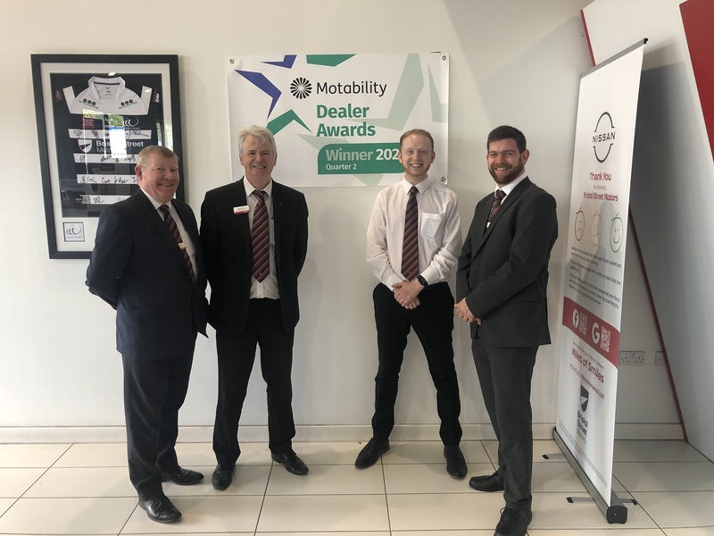 Bristol Street Motors Widnes Nissan has been acknowledged for its  outstanding customer service and showcasing best practice for the Motability scheme 