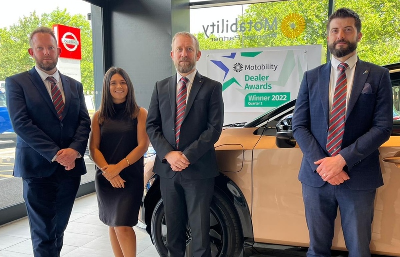 Bristol Street Motors Sheffield Nissan has been acknowledged for its outstanding customer service and showcasing best practice for the Motability scheme
