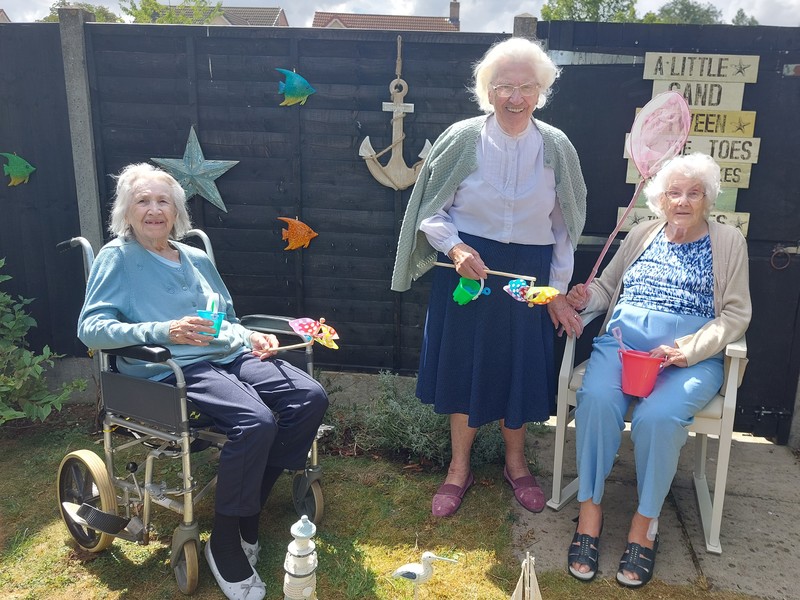 Lily House residents Elizabeth Fairbass, Gertrude Crawford and Violet Levvet