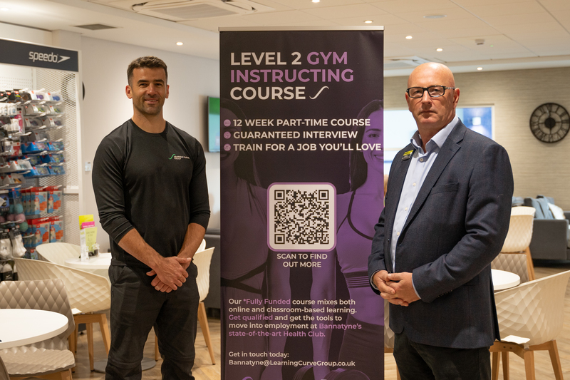 L-R: Bobby McGuane, fitness tutor with Simon Doyle Bannatyne Group head of training and development