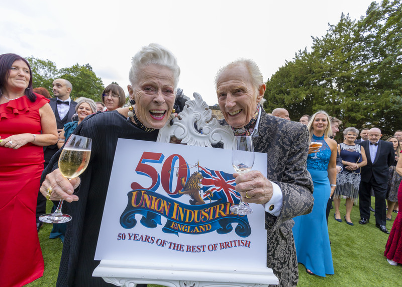 Union Industries founders (left to right) Isobel and Paul Schofield, celebrate the company’s 50th anniversary with its employee owners. 