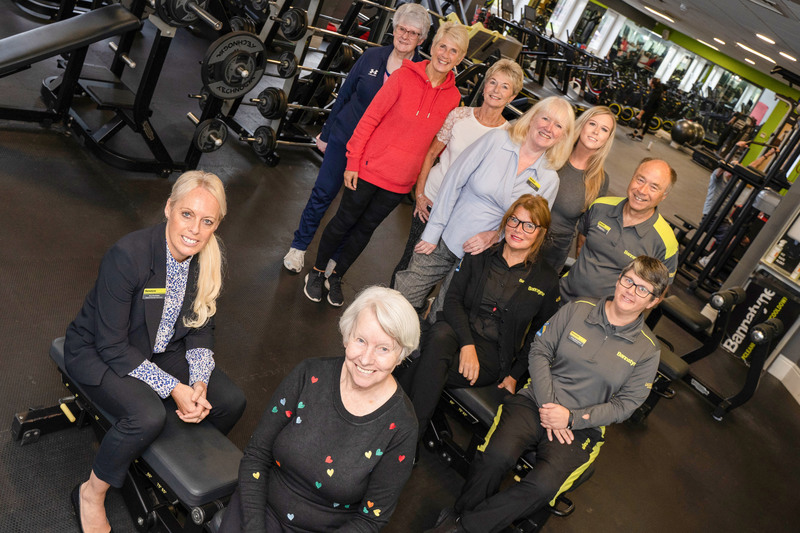 Front left - Sue Stockdale Bannatyne north east regional manager with long standing members and staff from Bannatyne Ingleby Barwick 