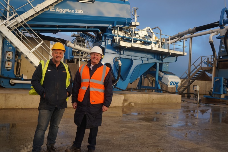 Peter Scott and Bob Borthwick at Scott Bros’ new £4m wash plant