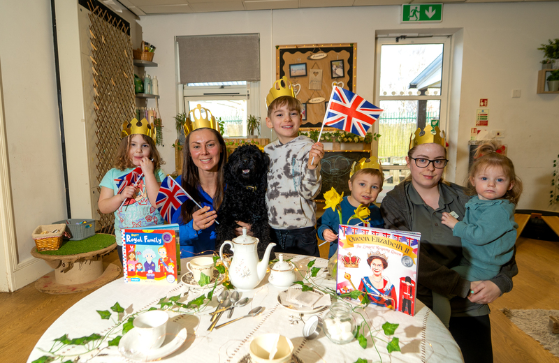 Children at Rosedene's Hemlington taking part in Royal themed activities 