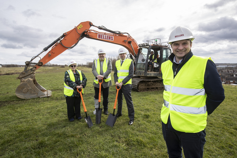 Cllr Juliana Heron (left), Cllr Graeme Miller, Cllr Kevin Johnston, and Gavin Cordwell-Smith pictured on site 