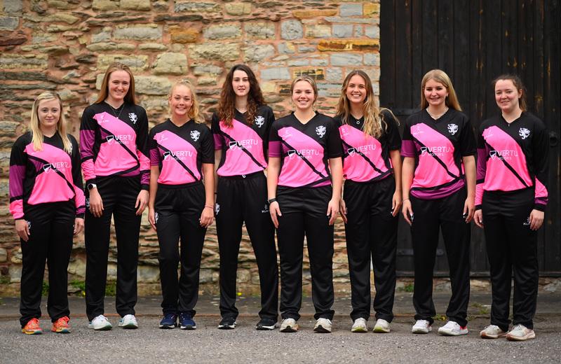 Some of Somerset Ladies team in the striking new kit