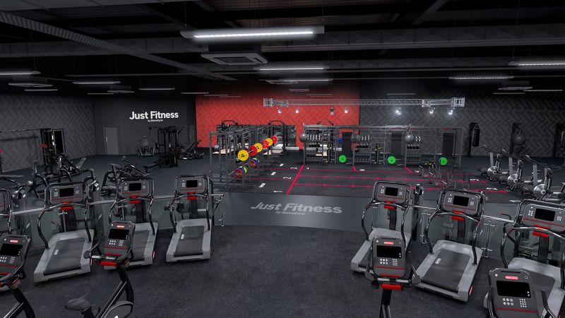 CGI of the interior of the new gym