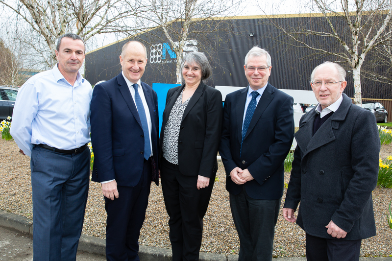 Jonathan Sochart (left), Kevin Hollinrake MP, Jeanne Bianco, and Mike Mannion pictured with David Moore outside NTS 