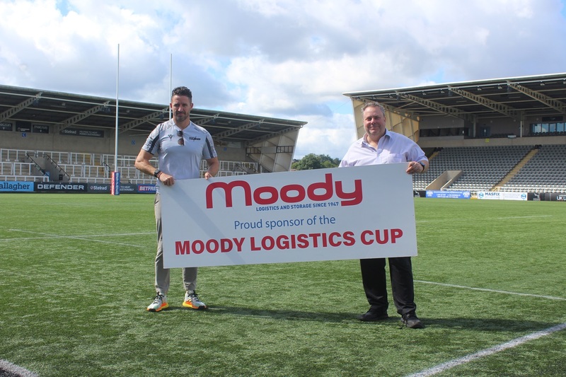 L-R: Newcastle Thunder's head coach, Chris Thorman with Richard Moody, operations director at Moody Logistics and Storage.