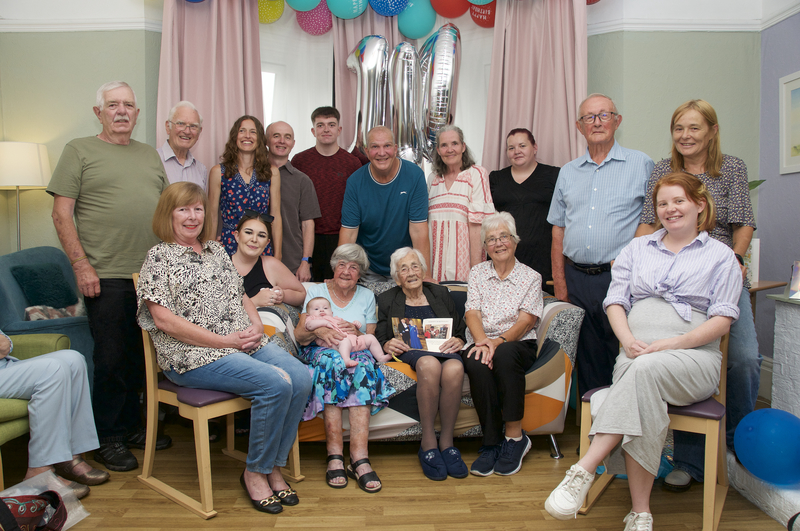 Annie Samphire is joined by some of her extensive family to celebrate her 110th birthday