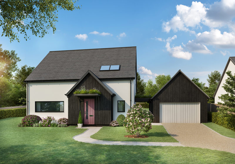 A CGI of one of the bungalows at Churchill Homes’ Caim Collection development