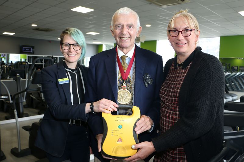 Julia Osterwald, general manager at the Bannatyne Health Club Colchester, Mayor John Jowers and Vicky Jacobs