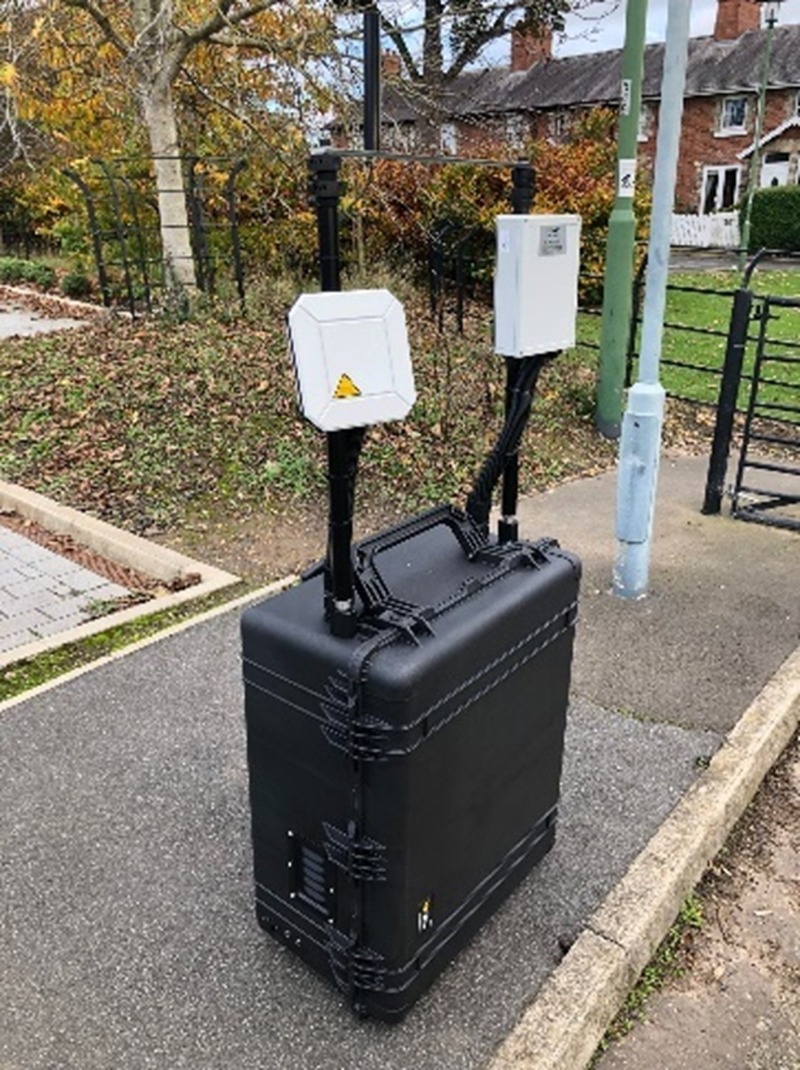 The Static Node R standalone, satellite-connected and solar-powered radiation detector.