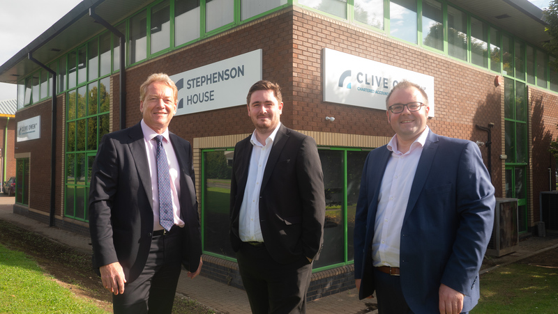 Gary Ellis, managing partner at Clive Owen LLP, Middlesbrough Mayor Chris Cooke and Lee Watson, tax partner at Clive Owen LLP