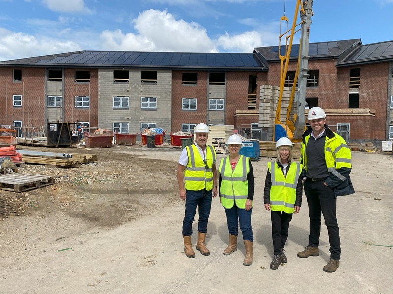 left to right – Andrew Long, owner of Adore Care Homes, Maria Ferrier, Quality Director, Adore Care Homes, Karen Johnson, General Manager, The DurhamGate Care Home and Dean Cook, Managing Director of Arlington Real Estate