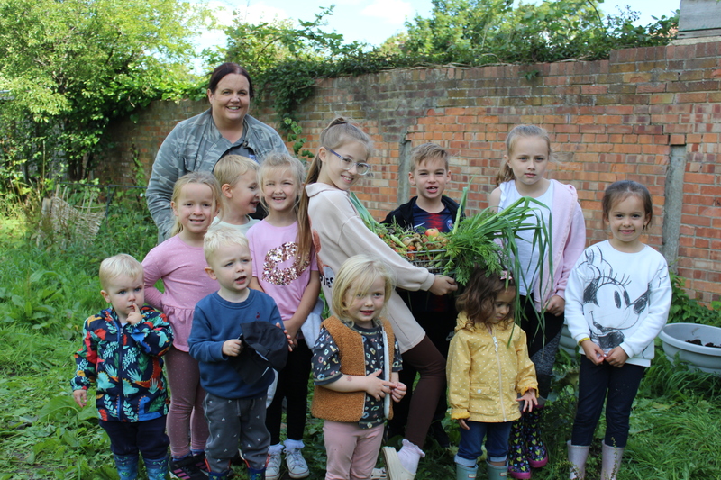 Gemma Brown (manager) pictured with the children from Rosedene 