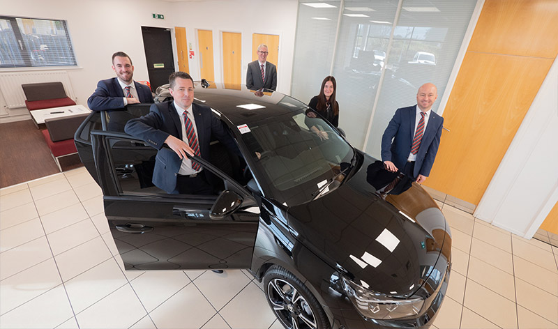 Liam Fenwick General Manager (front left) with colleagues Giles Temple (back left) and front to back right Stephen Clarke, Victoria Oblag and Jamie Coulson