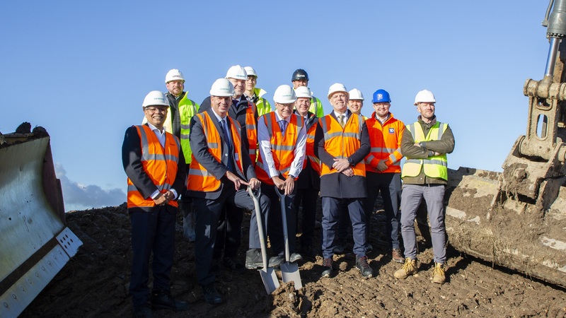 The groundbreaking on the site of the new regional materials and logistics warehouse