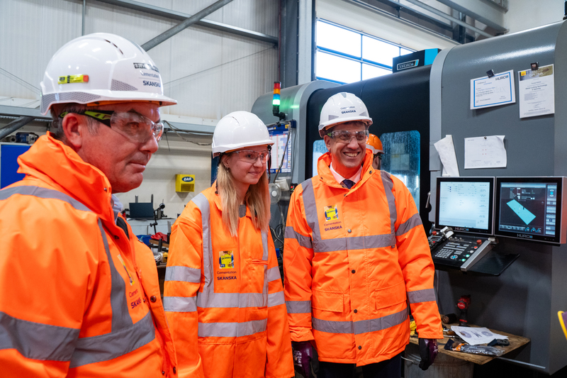 Ed Miliband MP (right) delighted to be shown around the facility 