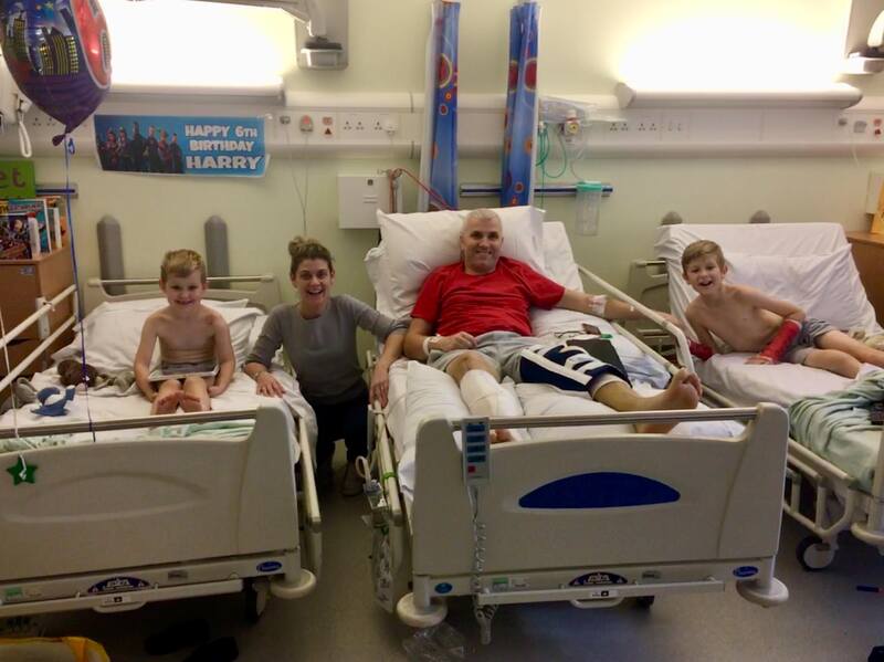 The family recovering in hospital 