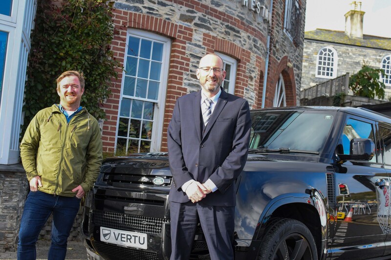  Jack Stein, Chef Director Rick Stein Group, with Peter Kingwell, Head of Business at Jaguar Land Rover Truro