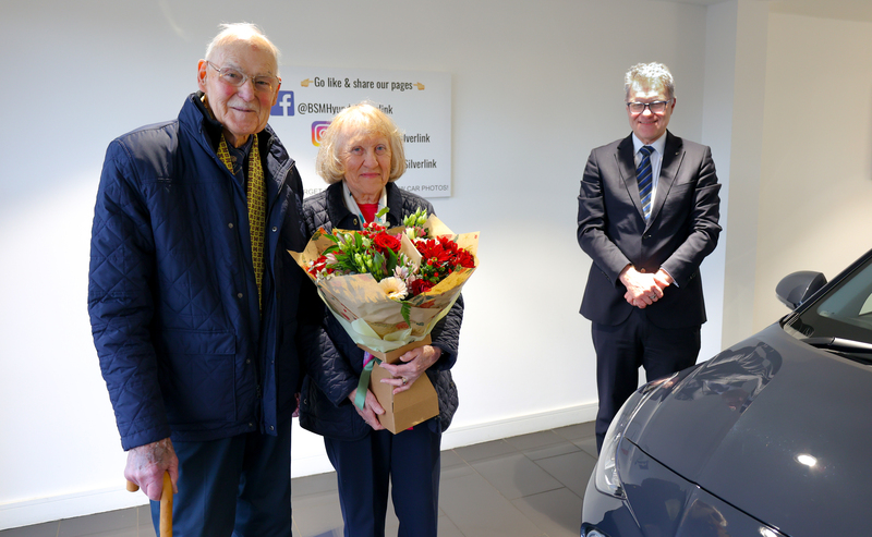 Mr Ron George and Mrs Pat George with Robert Forrester, Chief Executive of Bristol Street Motors